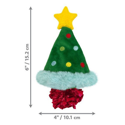 KONG Holiday Crackles Christmas Tree Cat Toy