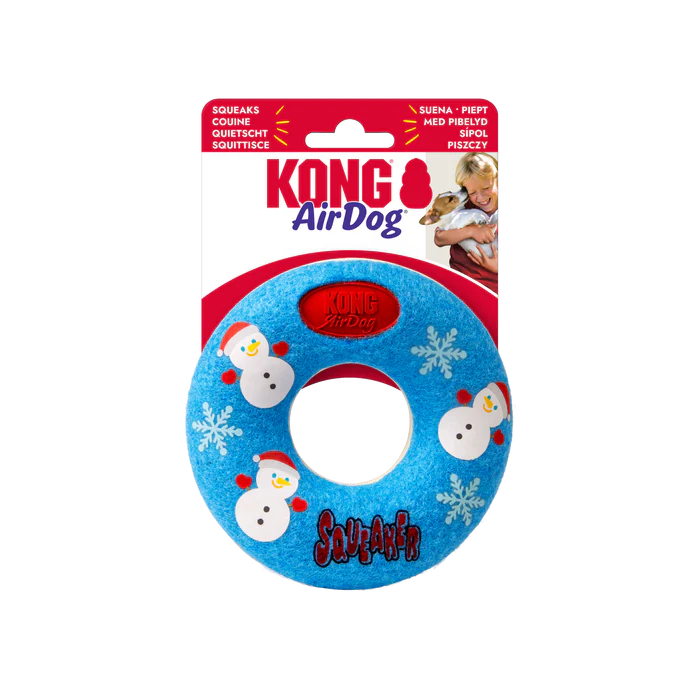 KONG Holiday AirDog Squeaker Donut