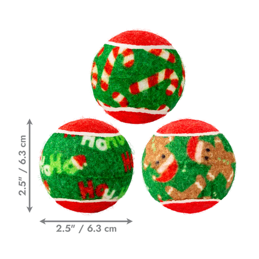 KONG Holiday SqueakAir Balls 6-pk Med