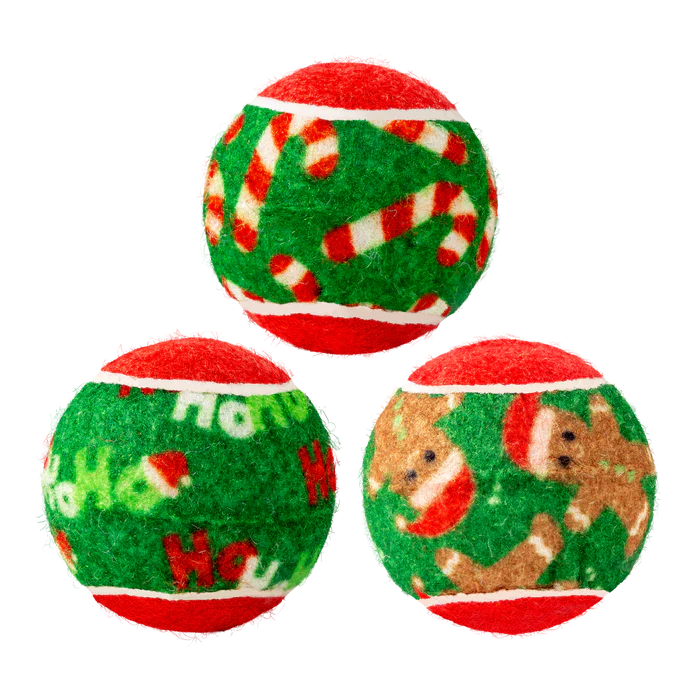 KONG Holiday SqueakAir Balls 6-pk Med
