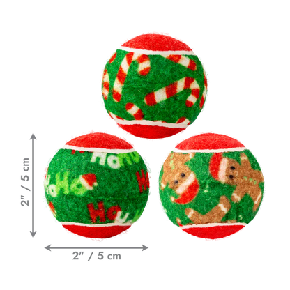 KONG Holiday SqueakAir Balls 6-pk Small