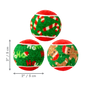 KONG Holiday SqueakAir Balls 6-pk Small