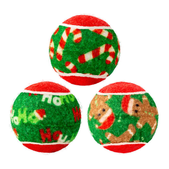 KONG Holiday SqueakAir Balls 6-pk Small