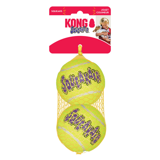 KONG Air Squeaker Tennis Ball (2Pk) Large