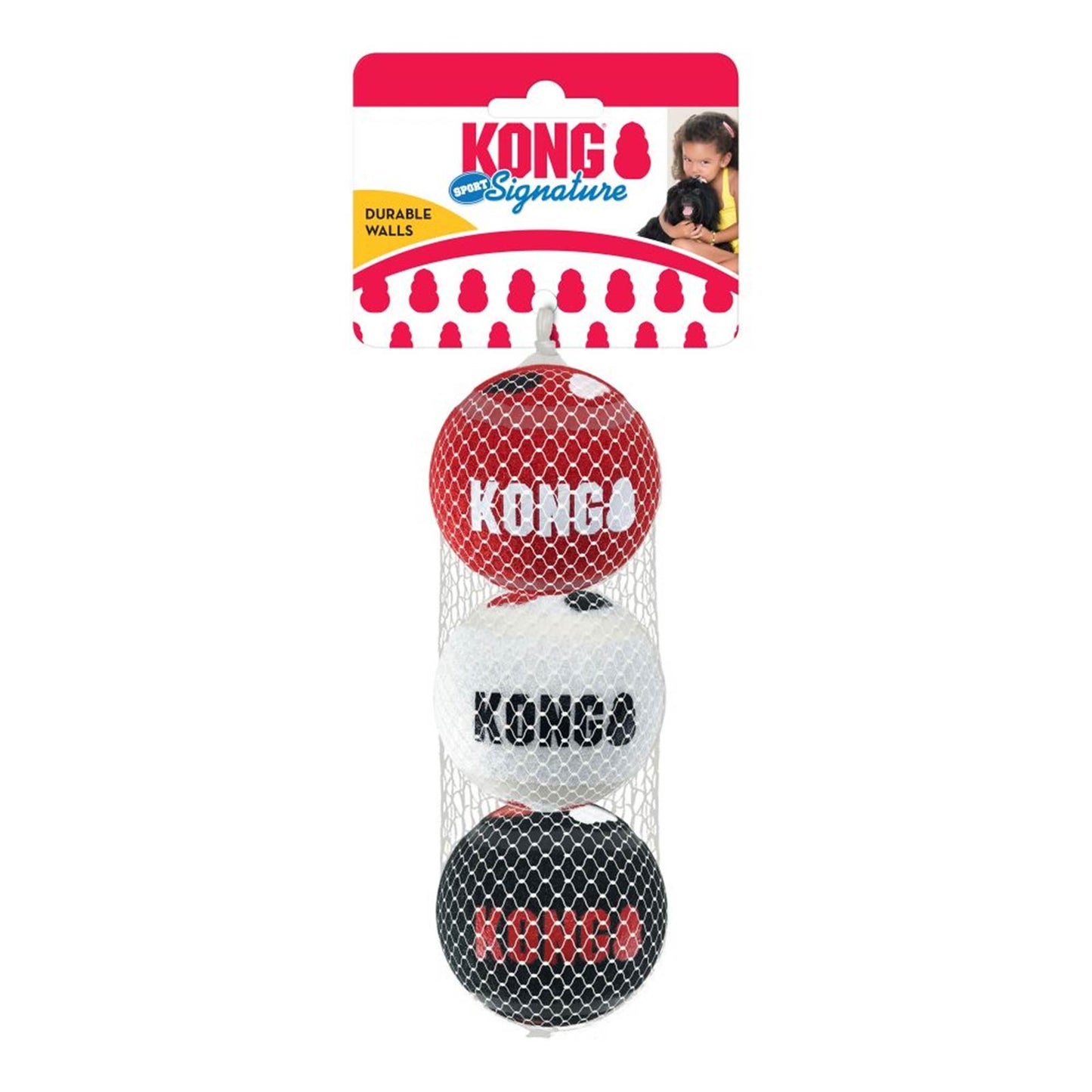 KONG Signature Sport Balls 3pk Medium