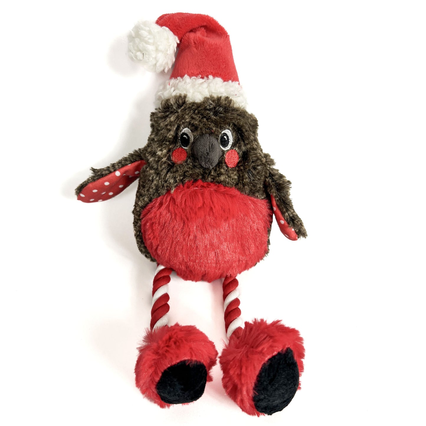 HoP Festive Rocking Robin Rope Toy S/L